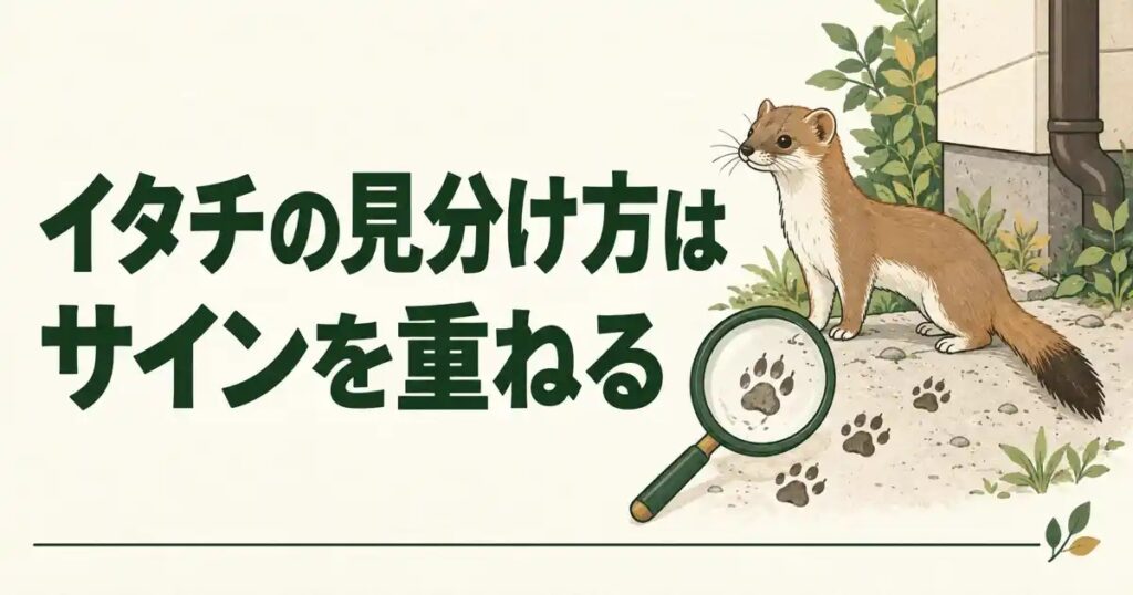イタチの見分け方はサインを重ねる