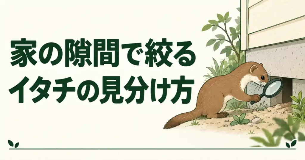 家の隙間で絞るイタチの見分け方