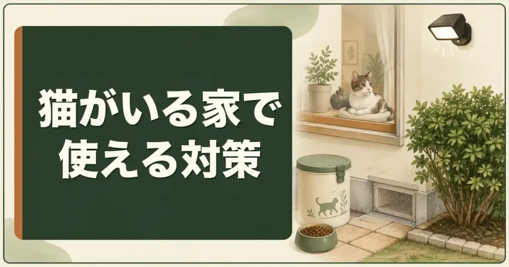 猫がいる家で使えるイタチ対策と使えない対策