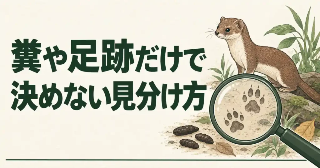 糞や足跡だけで決めない見分け方