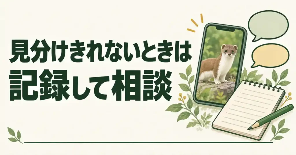 見分けきれないときは記録して相談