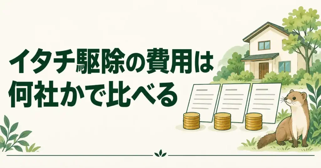 イタチ駆除の費用は何社かで比べる