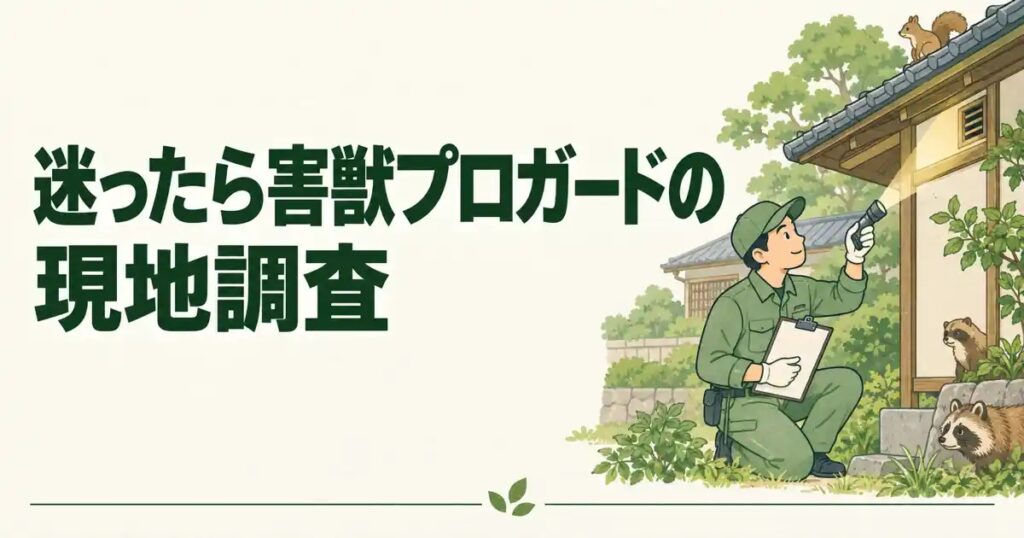 迷ったら害獣プロガードの現地調査