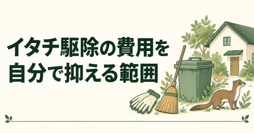 イタチ駆除の費用を自分で抑える範囲