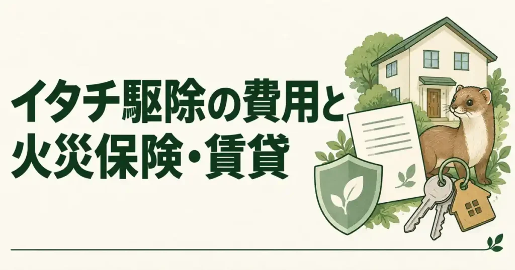 イタチ駆除の費用と火災保険・賃貸