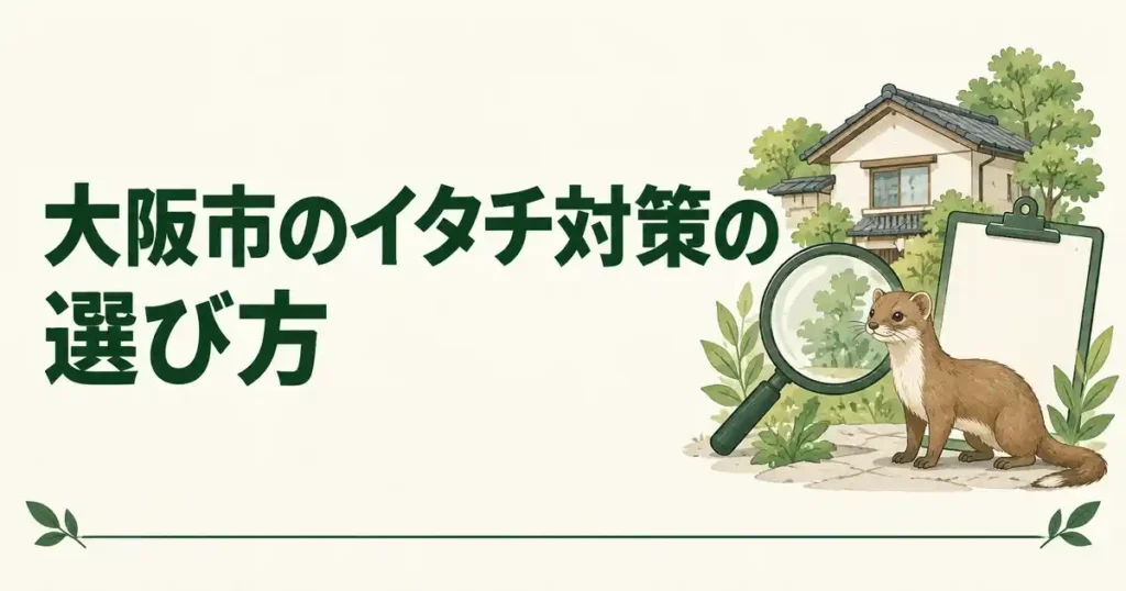 大阪市のイタチ対策の選び方