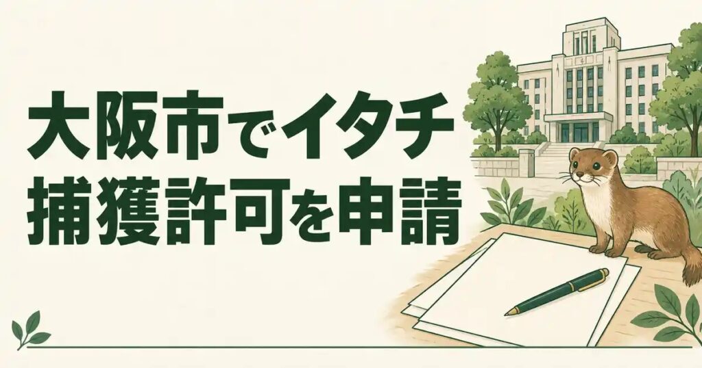 大阪市でイタチ捕獲許可を申請