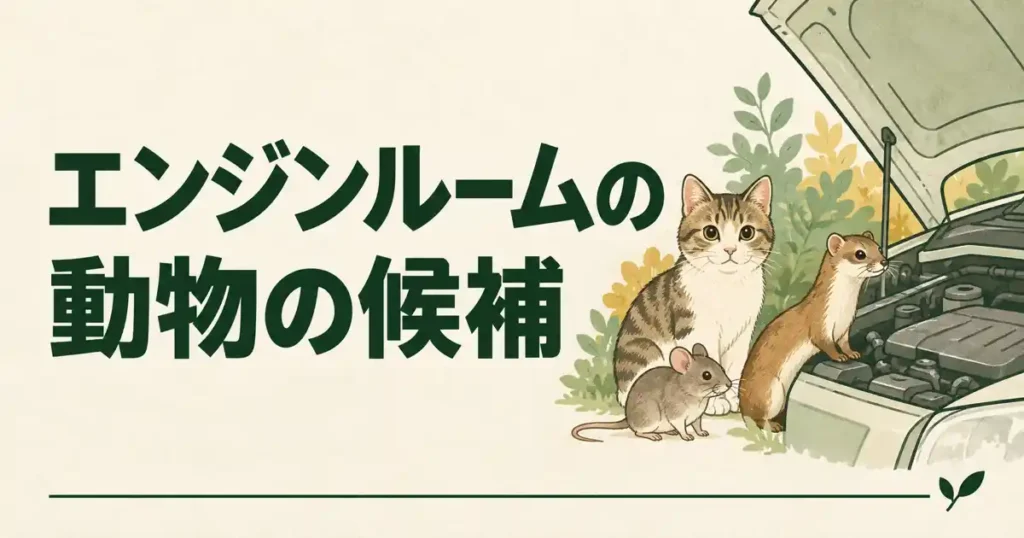 エンジンルームの動物の候補