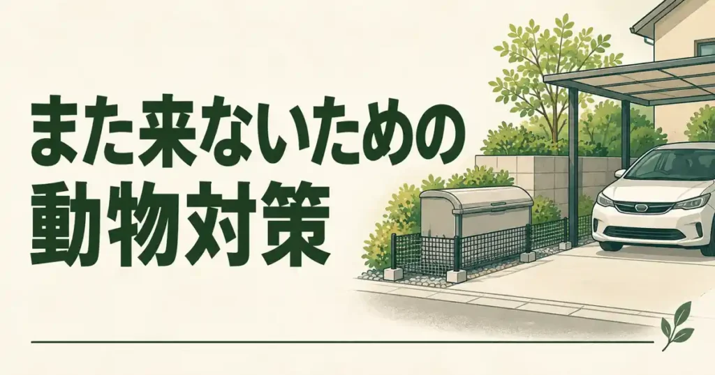 また来ないための動物対策