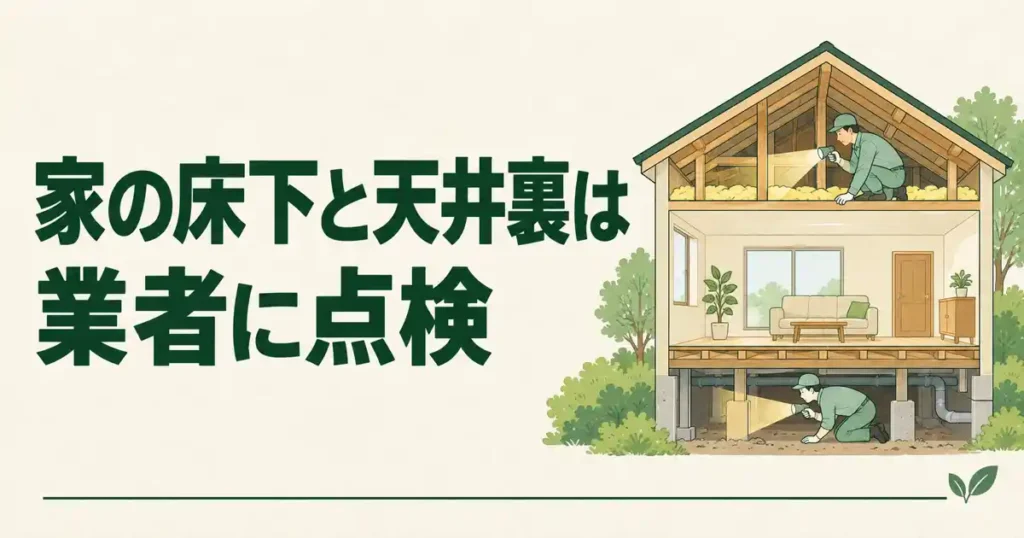 家の床下と天井裏は業者に点検