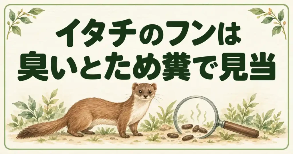 イタチのフンは臭いとため糞で見当