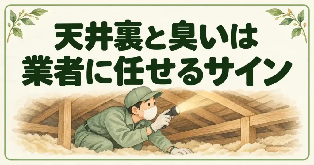 天井裏と臭いは業者に任せるサイン