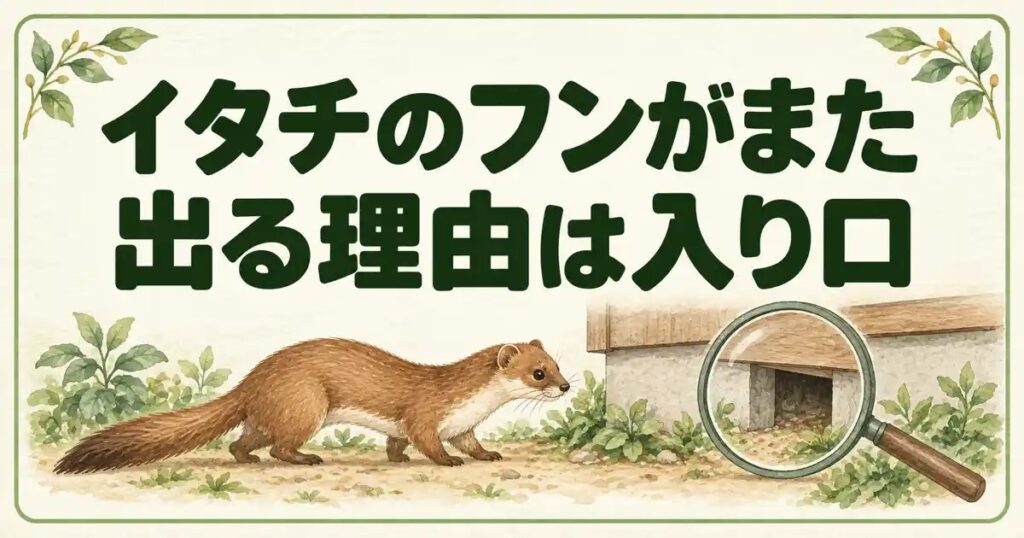 イタチのフンがまた出る理由は入り口