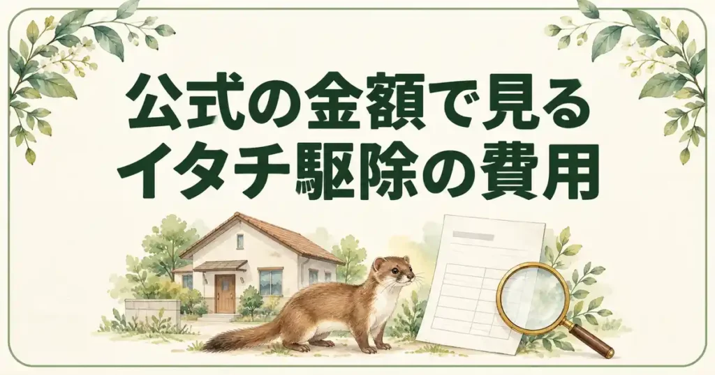 公式の金額で見るイタチ駆除の費用