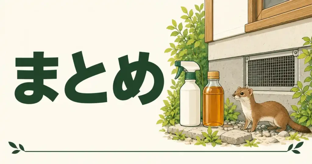ホームセンターでのイタチ駆除のまとめ