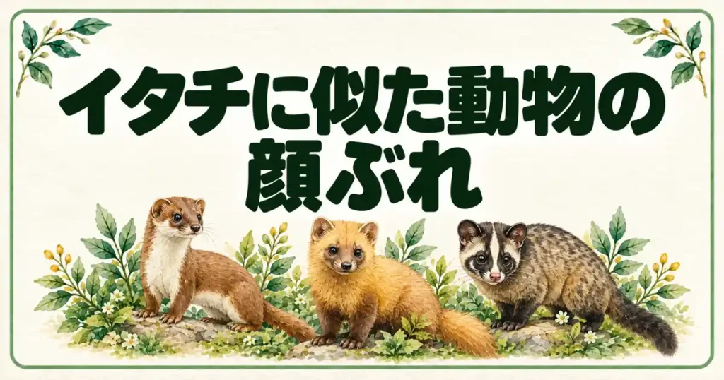 イタチに似た動物の顔ぶれ