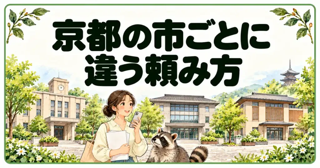 京都の市ごとに違う頼み方