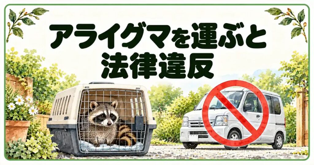 アライグマを運ぶと法律違反