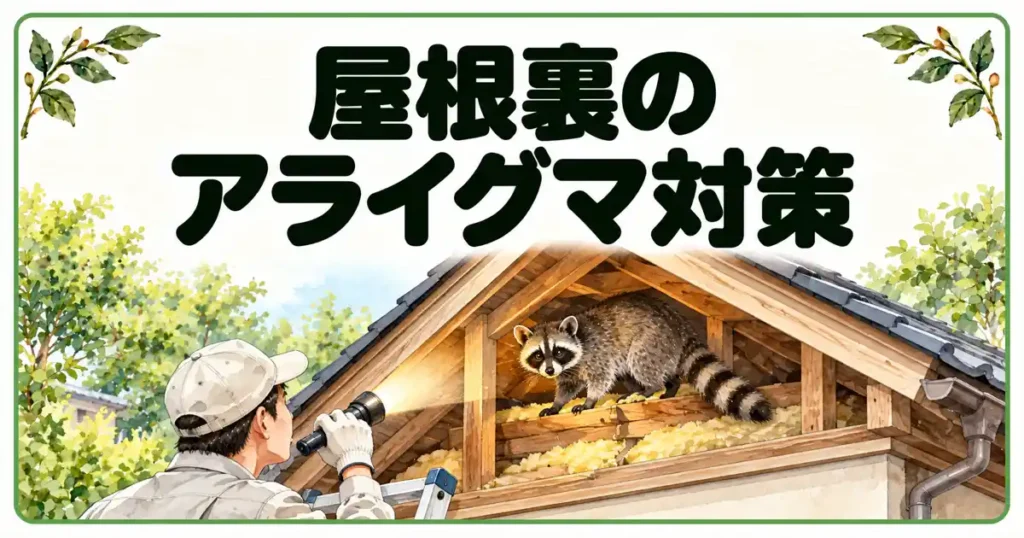 屋根裏のアライグマ対策