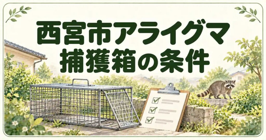 西宮市アライグマ捕獲箱の条件