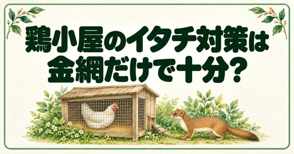 鶏小屋のイタチ対策は金網だけで十分？
