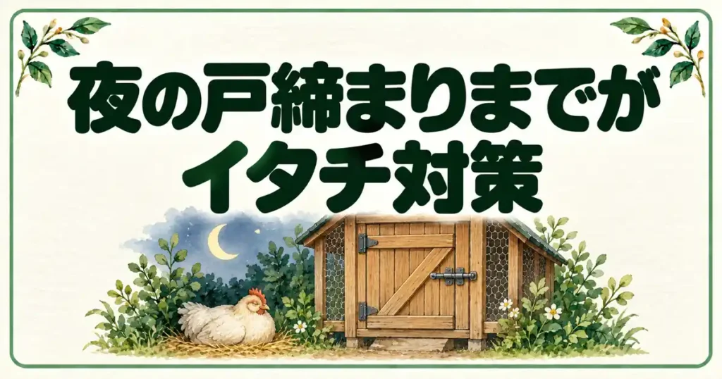 夜の戸締まりまでがイタチ対策