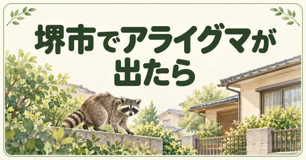 堺市でアライグマが出たら