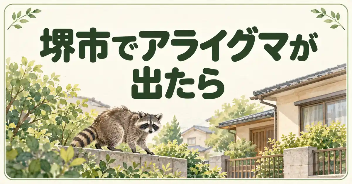 堺市でアライグマが出たら