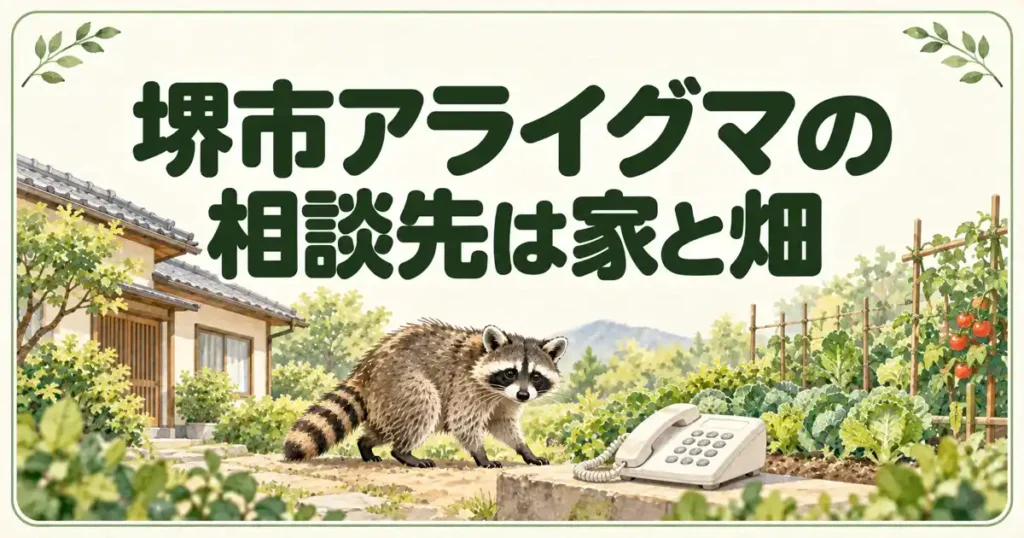 堺市アライグマの相談先は家と畑