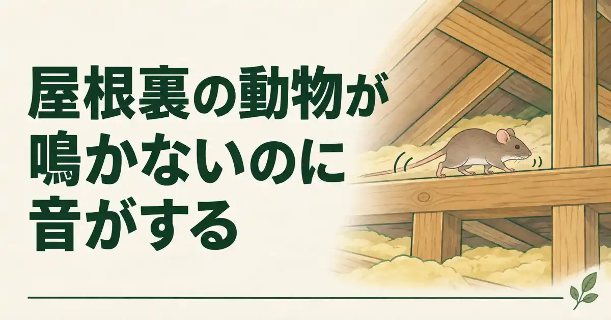 屋根裏の動物が鳴かないのに音がする