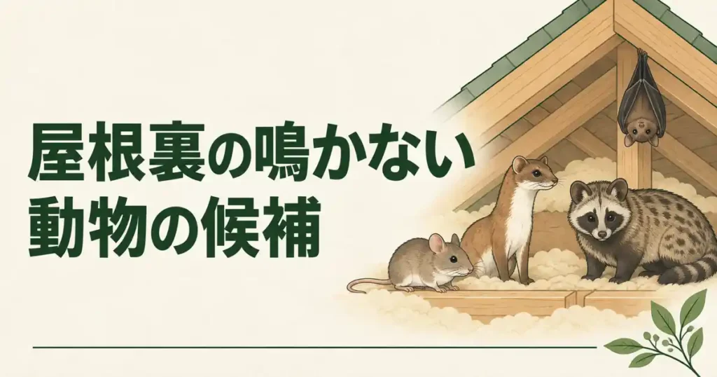 屋根裏の鳴かない動物の候補