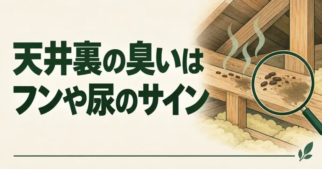天井裏の臭いはフンや尿のサイン